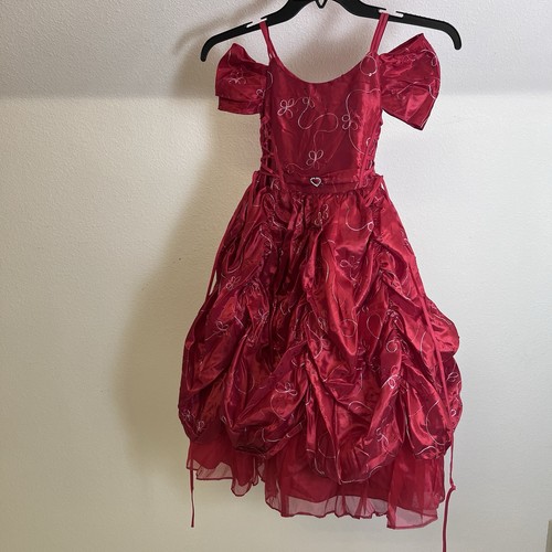 Vintage princess red ball gown - red,