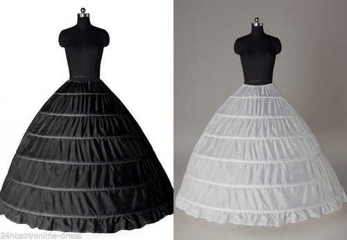 White hoop wedding ball gown - 6,