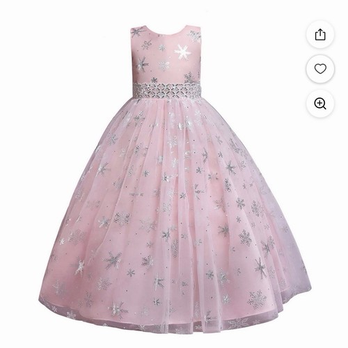 Girls pink ball gown dress - girls,